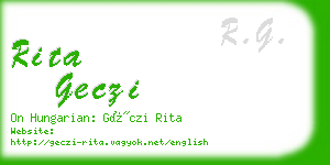 rita geczi business card